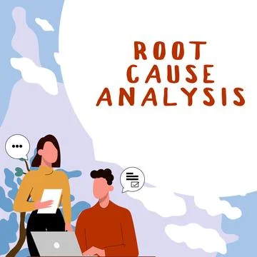 Conceptual display Root Cause Analysis. Conceptual photo Method of Problem Stock Illustration