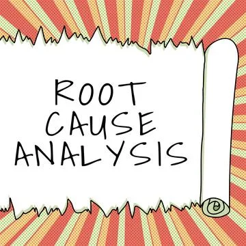 Conceptual display Root Cause Analysis. Business approach Method of Problem Stock Illustration