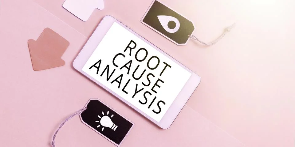 Conceptual display Root Cause Analysis. Word for Method of Problem Solving 스톡 사진
