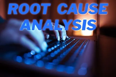 Conceptual display Root Cause Analysis. Word Written on Method of Problem 스톡 사진