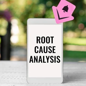 Conceptual display Root Cause Analysis. Business concept Method of Problem 스톡 사진