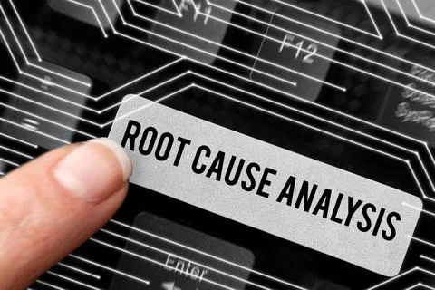 Conceptual display Root Cause Analysis. Conceptual photo Method of Problem 스톡 사진