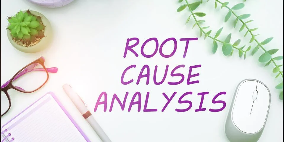 Conceptual display Root Cause Analysis. Internet Concept Method of Problem 스톡 사진