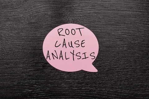 Conceptual display Root Cause Analysis. Business overview Method of Problem Stock Photos