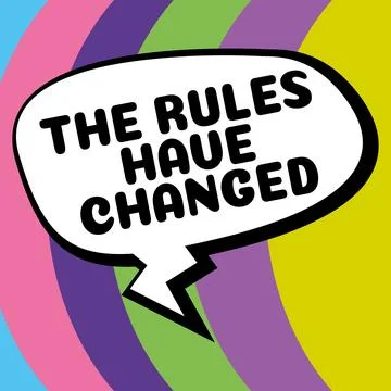 Conceptual display The Rules Have Changed. Internet Concept the agreement or Illustration