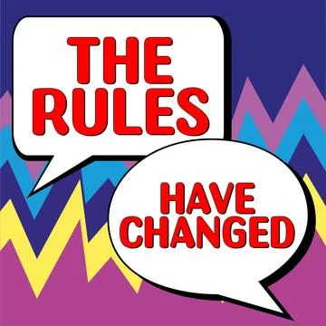 Conceptual display The Rules Have Changed. Concept meaning the agreement or Illustration