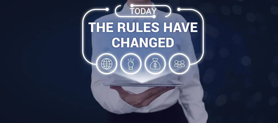 Conceptual display The Rules Have Changed. Concept meaning the agreement or Stock Photos