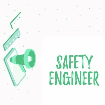 Conceptual display Safety Engineer. Concept meaning person who inspects all Stock Illustration