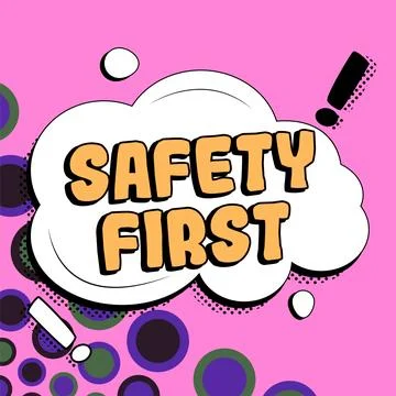 Conceptual display Safety First. Internet Concept Avoid any unnecessary risk Stock Illustration