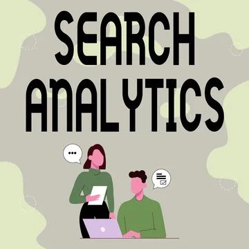 Conceptual display Search Analytics. Business showcase investigate particular Illustrazione stock