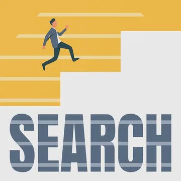 Conceptual display Search. Internet Concept try to find something by looking or Stock Illustration