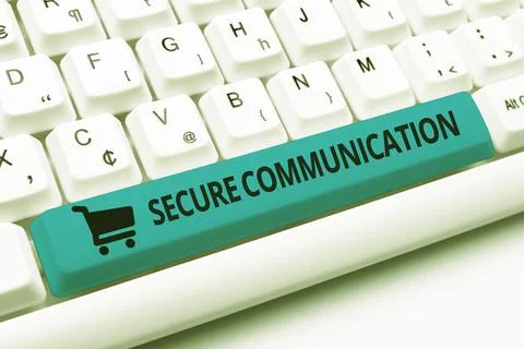 Conceptual display Secure Communication. Internet Concept preventing Stock Photos