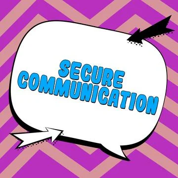 Conceptual display Secure Communication. Word Written on preventing unauthorized Stock Illustration