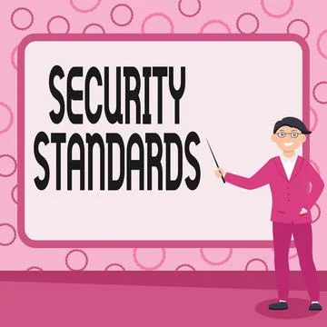 Conceptual display Security Standards. Internet Concept the scope of security Stock Illustration