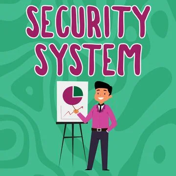Conceptual display Security System. Business showcase system designed to detect Stockillustratie