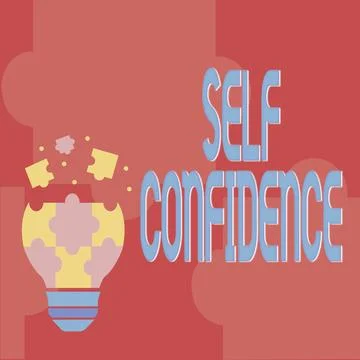 Conceptual display Self Confidence. Word for a feeling of trust in one s is Stock Illustration