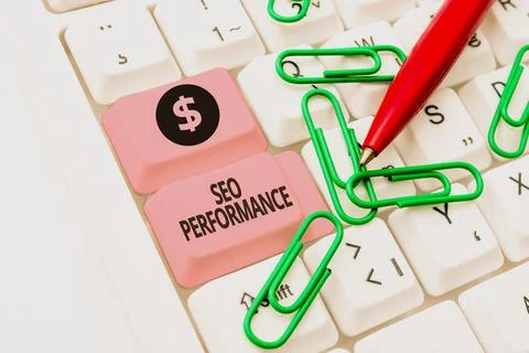 Conceptual display Seo Perforanalysisce. Business concept increase the quantity Stock-Fotos