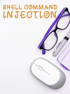 Conceptual display Shell Command Injection. Word Written on used by hackers to Stock Photos