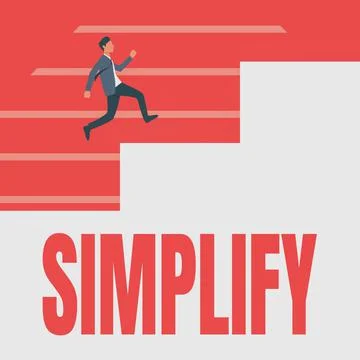 Conceptual display Simplify. Business showcase make something simpler or easier Stockillustratie