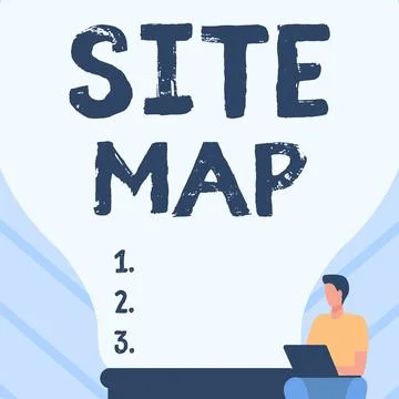Conceptual display Site Map. Concept meaning designed to help both users and Stockillustratie