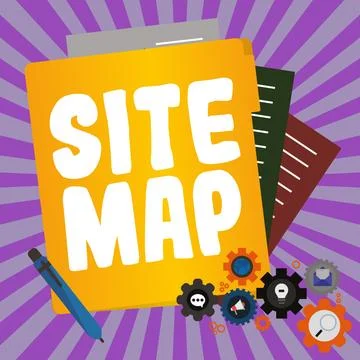 Conceptual display Site Map. Conceptual photo designed to help both users and Stockillustratie