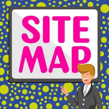 Conceptual display Site Map. Internet Concept designed to help both users and Stockillustratie
