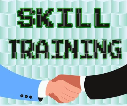 Conceptual display Skill Training. Internet Concept designed to gain and enhance 스톡 일러스트