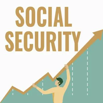 Conceptual display Social Security. Word Written on assistance from state Stock Illustration
