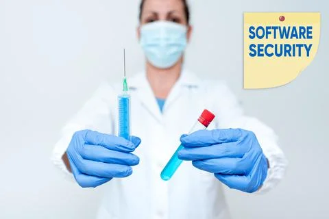 Conceptual display Software Security. Word for implemented to protect software Foto stock