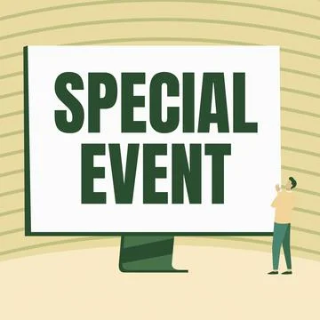 Conceptual display Special Event. Conceptual photo Function to generate money Stock Illustration