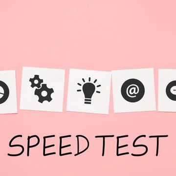 Conceptual display Speed Test. Concept meaning psychological test for the Stock Illustration