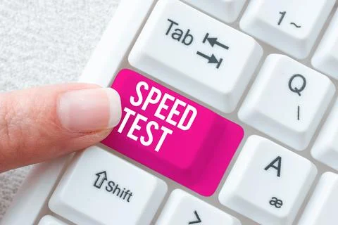 Conceptual display Speed Test. Concept meaning psychological test for the Stock Photos