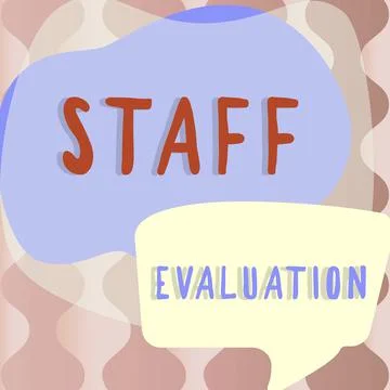 Conceptual display Staff Evaluation. Conceptual photo clarifies the direction Illustrazione stock