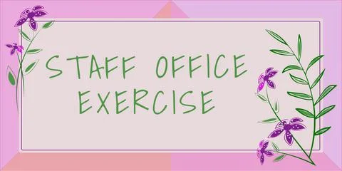 Conceptual display Staff Office Exercise. Business showcase Promoting physical Illustrazione stock