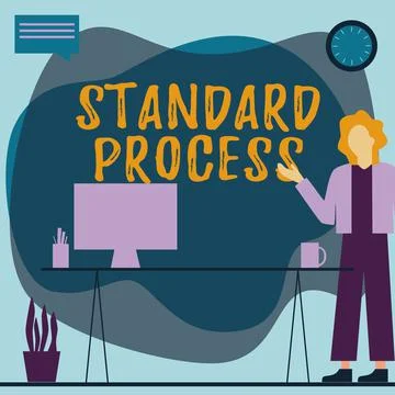 Conceptual display Standard Process. Word Written on rules made to be matched Stock Illustration