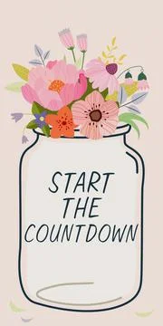 Conceptual display Start The Countdown. Concept meaning Sequence of Backward Stock Illustration