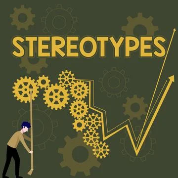 Conceptual display Stereotypes. Business concept any thought widely adopted by Stock Illustration