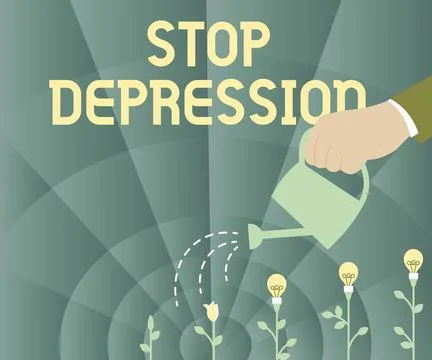 Conceptual display Stop Depression. Concept meaning end the feelings of severe Illustrazione stock