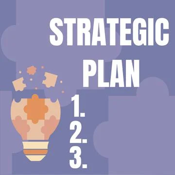 Conceptual display Strategic Plan. Internet Concept A process of defining Stock Illustration