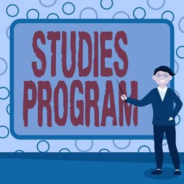 Conceptual display Studies Program. Conceptual photo Platform help move you Stock Illustration