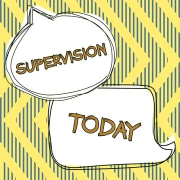 Conceptual display Supervision. Concept meaning monitoring and coordinating the 스톡 일러스트
