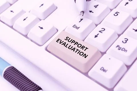 Conceptual display Support Evaluation. Word for Assisting process that Stock Photos