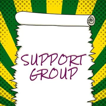 Conceptual display Support Group. Business showcase number of people involved in Stock Illustration