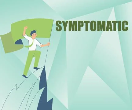 Conceptual display Symptomatic. Word for serving as symptom or sign especially Stockillustratie