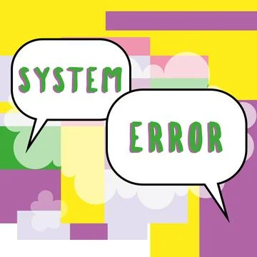 Conceptual display System Error. Business concept Technological failure Software Ilustración de archivo