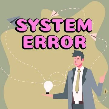 Conceptual display System Error. Business approach Technological failure Stock-Illustration