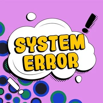 Conceptual display System Error. Business approach Technological failure Stock-Illustration