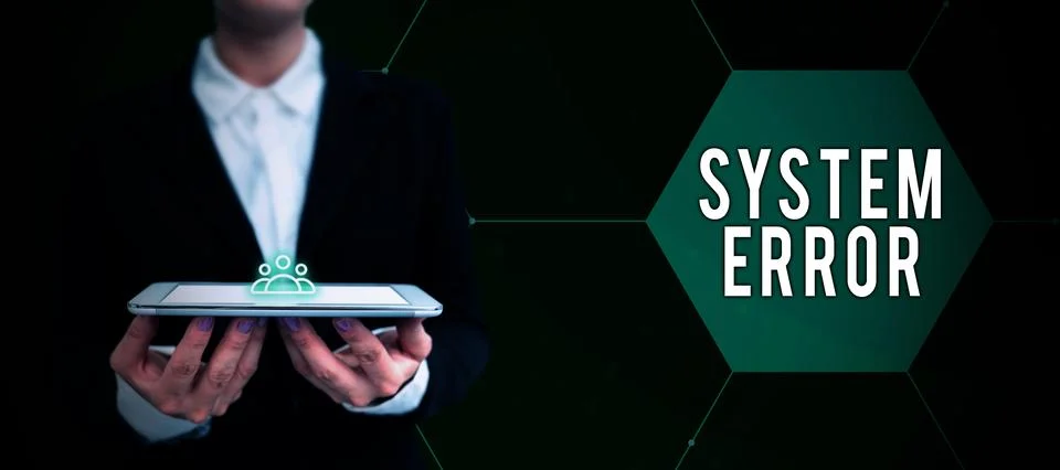 Conceptual display System Error. Business concept Technological failure Software 스톡 사진