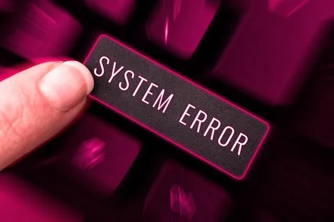 Conceptual display System Error. Business concept Technological failure Software 스톡 사진