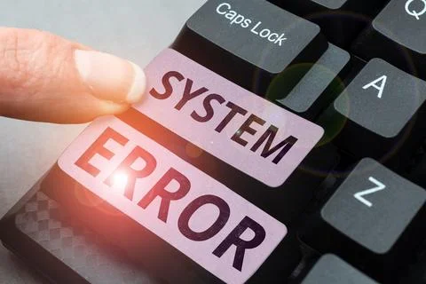 Conceptual display System Error. Business overview Technological failure Stock Photos